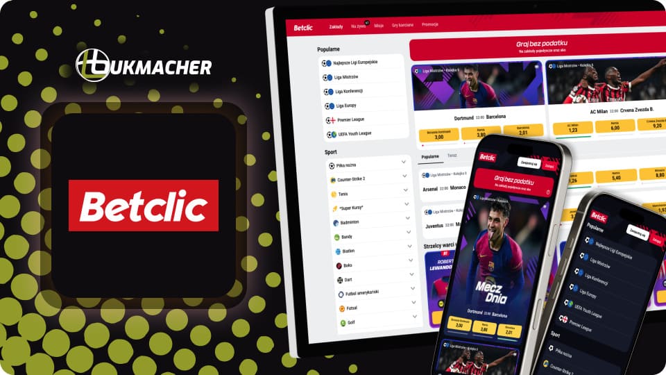 Legalny polski bukmacher Betclic Legalny polski bukmacher Betclic