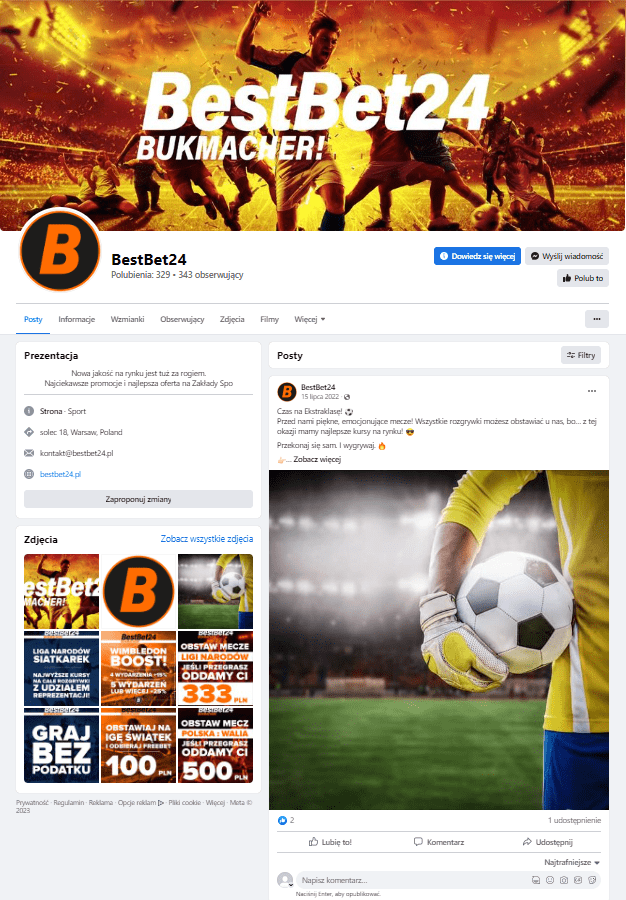 Facebook Facebook od BestBet24