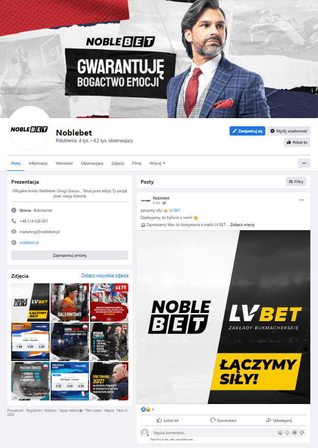 Facebook NobleBet