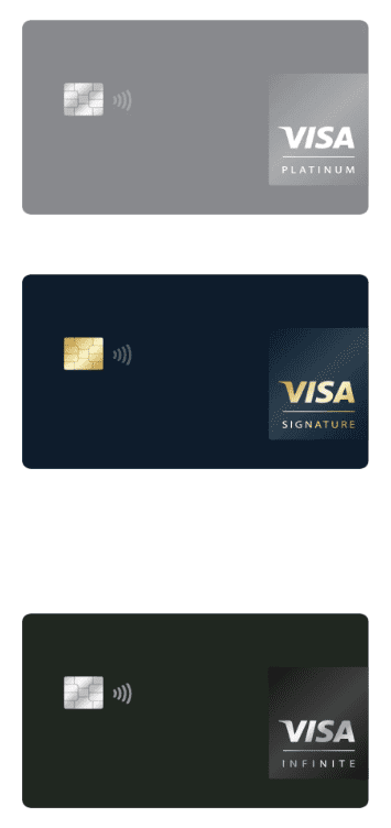 Visa rodzaje kart Visa