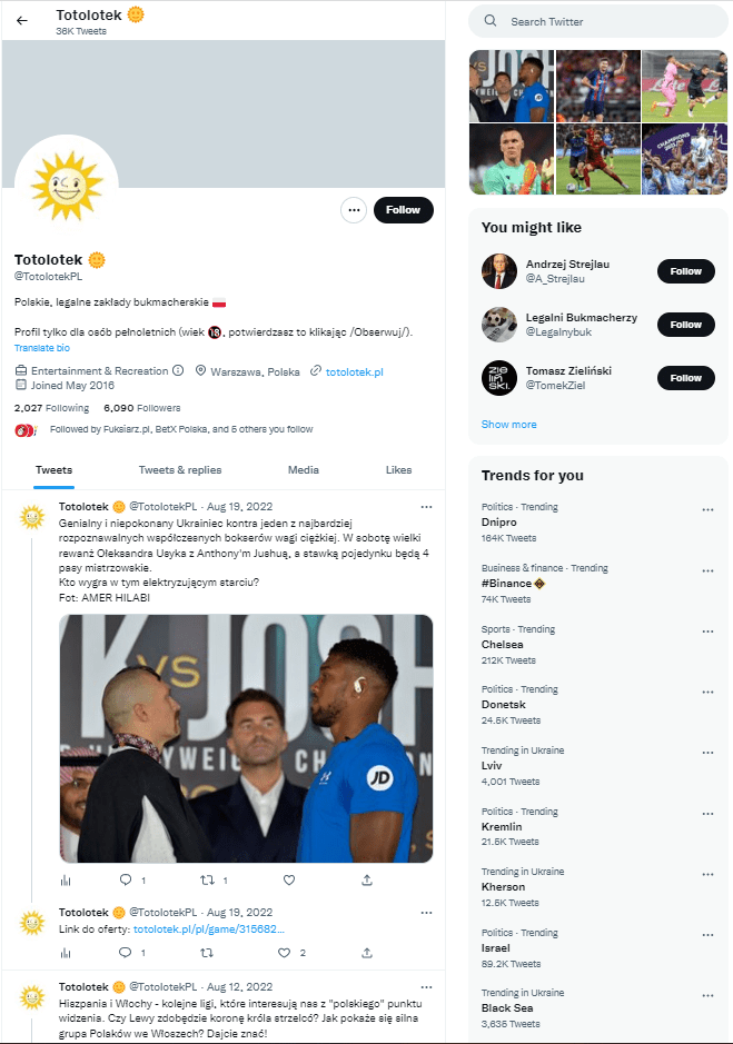 Twitter Twitter Totolotek