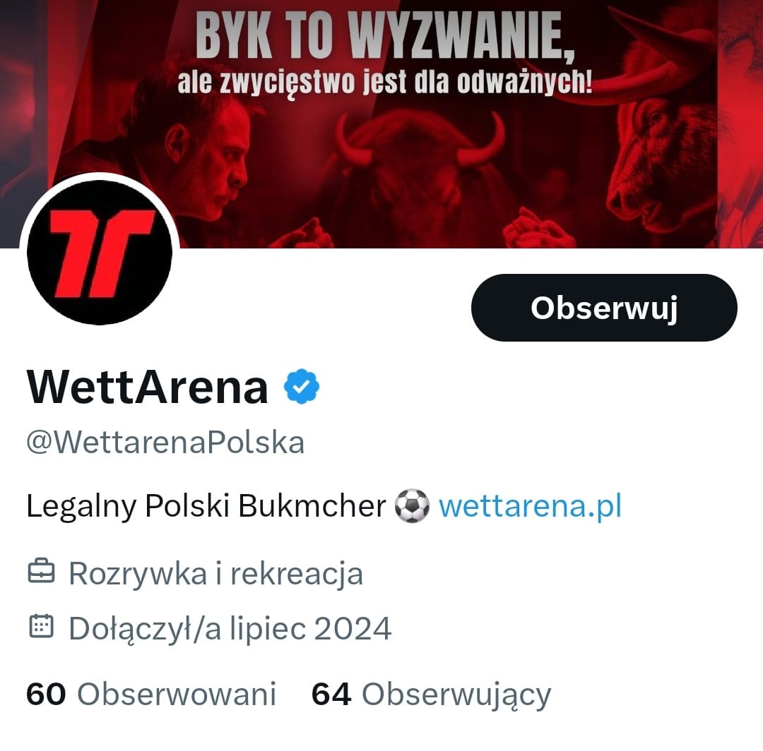 Informacje o Wettarena z Twitter